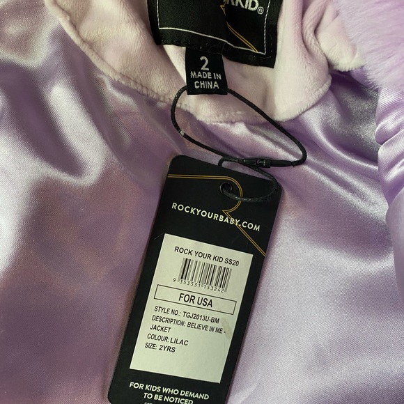Rock your kid - Fur jacket NWT size 2 - Picture 2 of 4